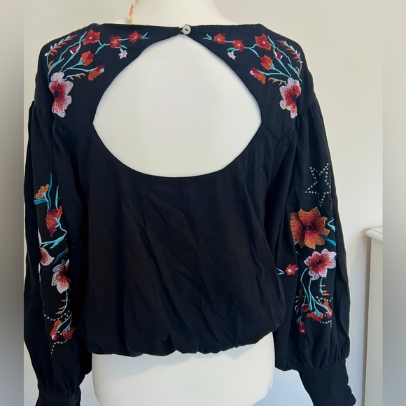 Free People Lita Floral Embroidered Blouse – Size Small - Picture 4 of 7